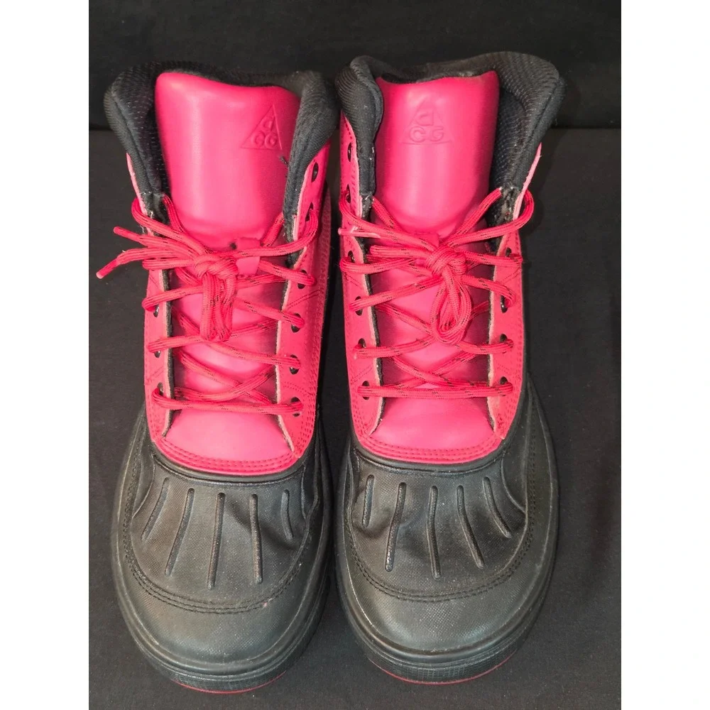 Nike Woodside ACG Kids Size 7‎ Youth Winter Snow Boots Pink Black
